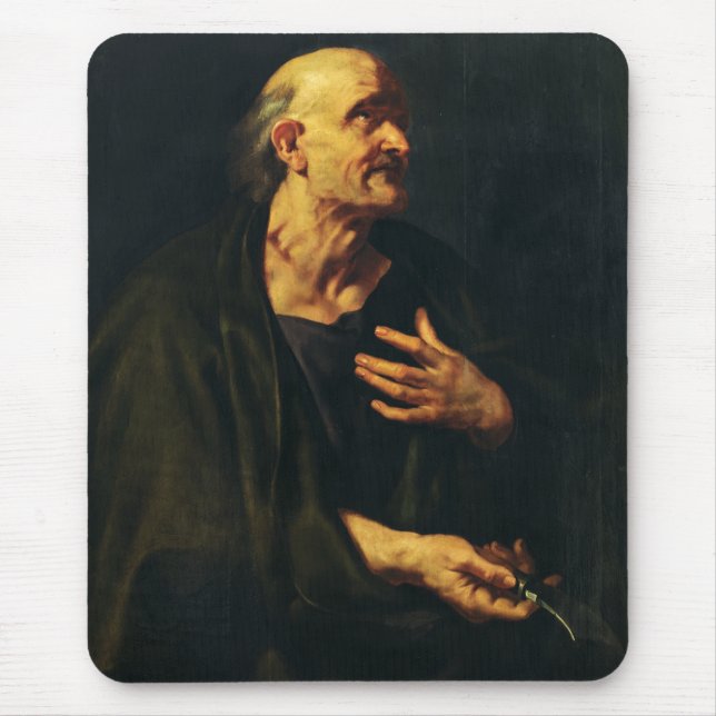 Saint Bartholomew by Peter Paul Rubens Mouse Pad (Front)