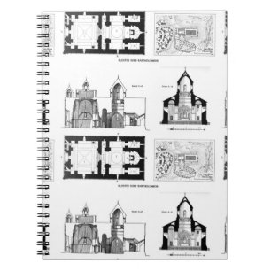 Saint Bartholomew Monastery floor and cross plan N Notebook