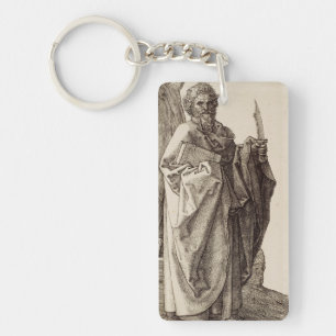 Saint Bartholomew the Apostle by Albrecht Durer Key Ring