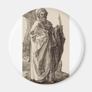 Saint Bartholomew the Apostle by Albrecht Durer Magnet