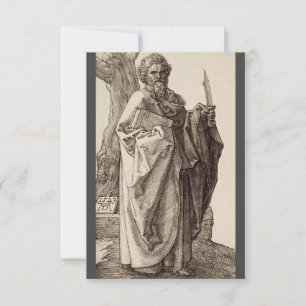 Saint Bartholomew the Apostle by Albrecht Durer Thank You Card