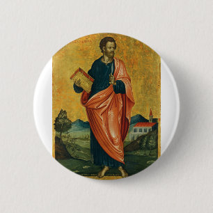 Saint Bartholomew the Apostle orthodox icon 6 Cm Round Badge