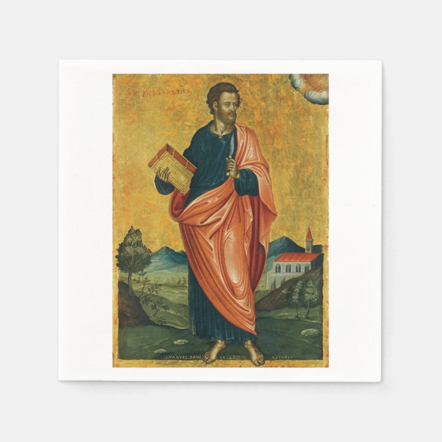 Saint Bartholomew the Apostle orthodox icon Napkin (Front)