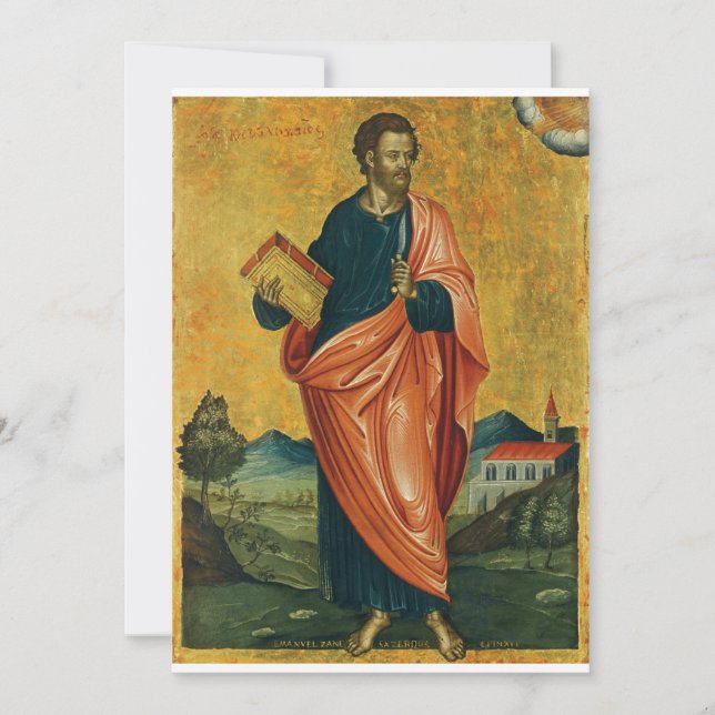 Saint Bartholomew the Apostle orthodox icon Thank You Card (Front)