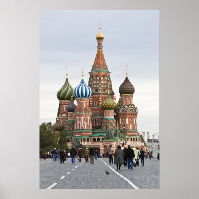 Saint Basil Cathedral. Red Square Moscow Russia Poster (Front)