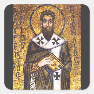 Saint Basil of Caesarea Square Sticker