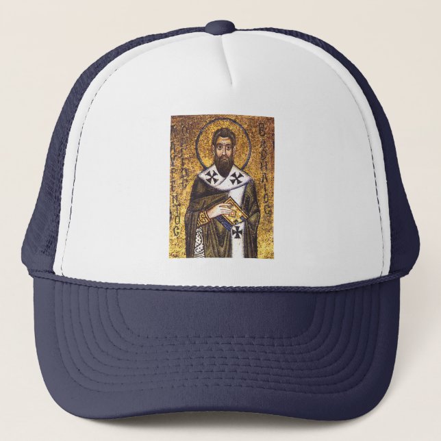 Saint Basil the Great Mosaic Trucker Hat (Front)