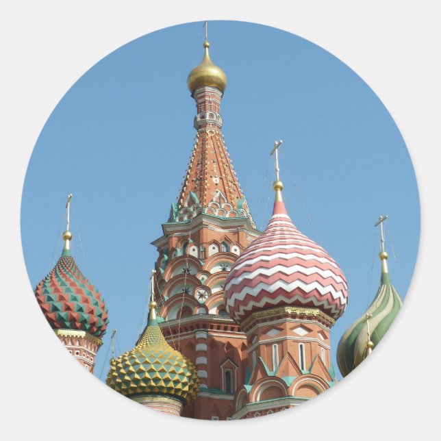 Saint Basil's Cathedral Classic Round Sticker (Front)