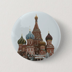 Saint Basil's cathedral_eng 6 Cm Round Badge