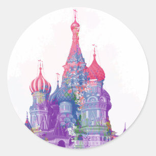 Saint Basil's Cathedral Moscow Classic Round Sticker