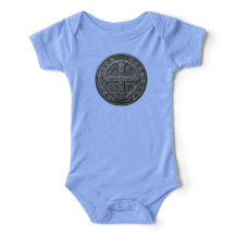 Saint Benedict Catholic Baby Bodysuit