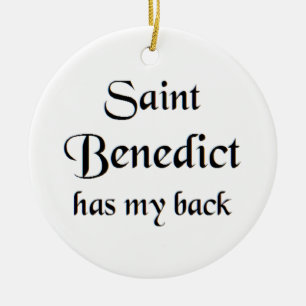 saint benedict ceramic ornament