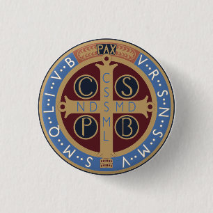 Saint Benedict Medal 3 Cm Round Badge
