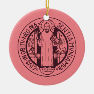 Saint Benedict Medal Ceramic Ornament