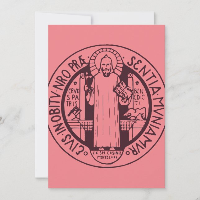 Saint Benedict Medal Holiday Card (Front)