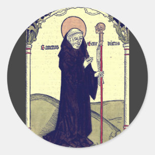 Saint Benedict of Nursia Abbot of Monte Cassino Classic Round Sticker