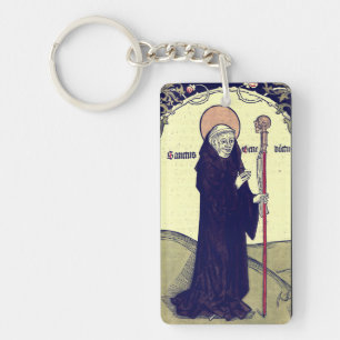 Saint Benedict of Nursia Abbot of Monte Cassino Key Ring