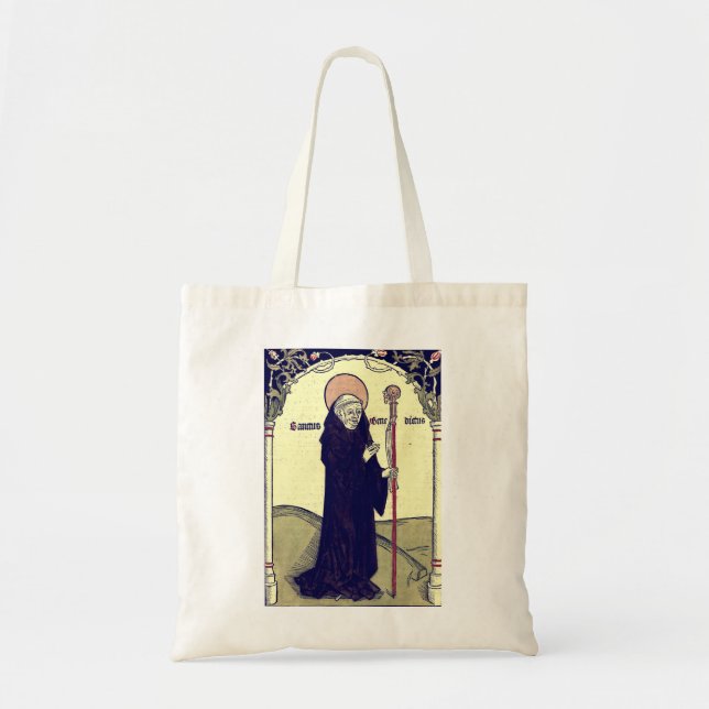 Saint  Benedict of Nursia Abbot of Monte Cassino Tote Bag (Front)