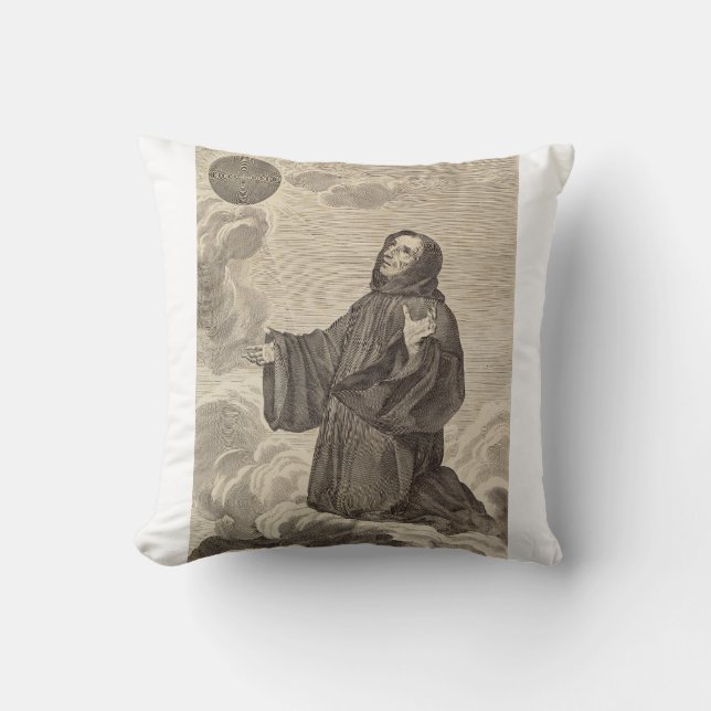 Saint Benedict of Nursia Father of Monasticism Cushion (Front)