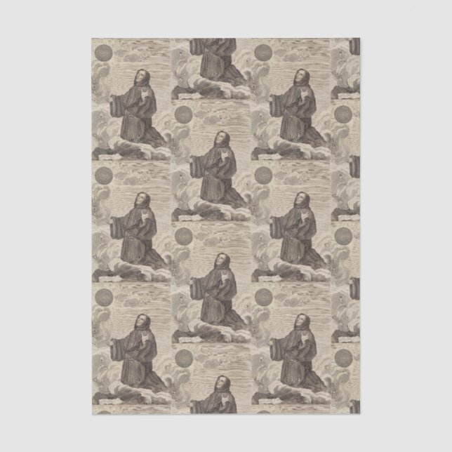 Saint Benedict of Nursia Father of Monasticism Tissue Paper (Front)