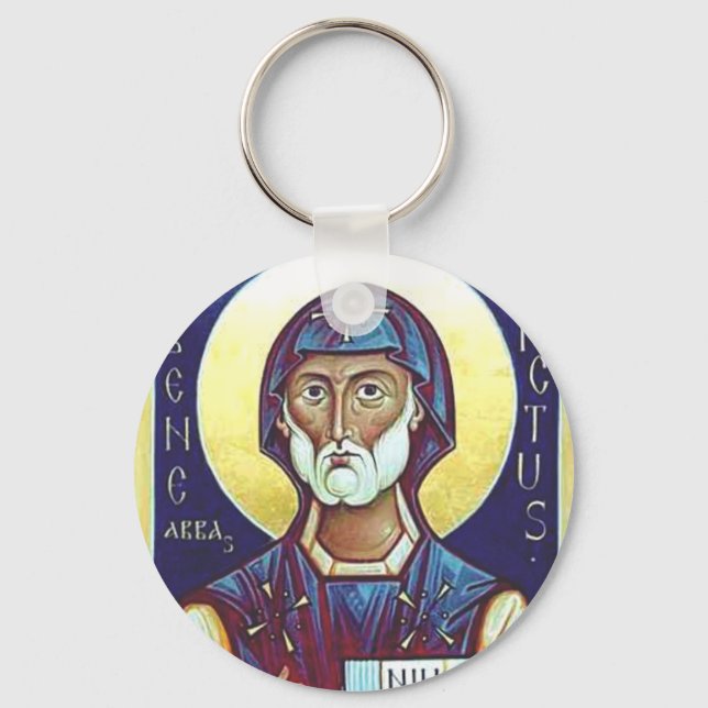 Saint Benedict of Nursia Key Ring (Front)