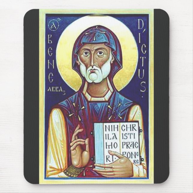 Saint Benedict of Nursia Mouse Pad (Front)