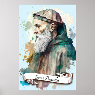 Saint Benedict of Nursia Poster