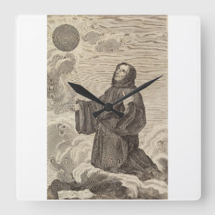 Saint Benedict of Nursia  Square Wall Clock