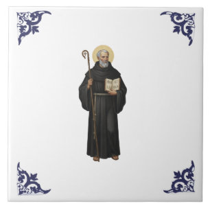 Saint Benedict Religious St Christian Ceramic Tile