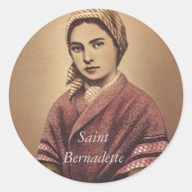 SAINT BERNADETTE   CLASSIC ROUND STICKER (Front)