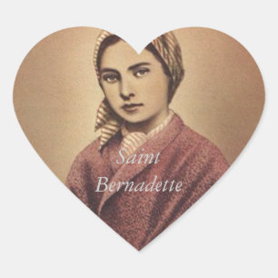 SAINT BERNADETTE HEART STICKER
