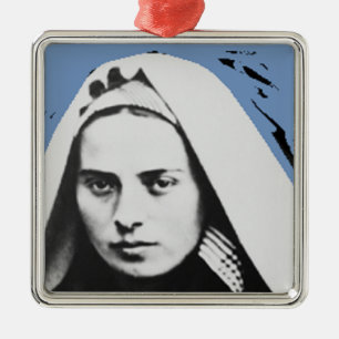 SAINT BERNADETTE PRAY FOR US METAL TREE DECORATION