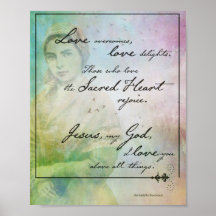 Saint Bernadette Quote Poster