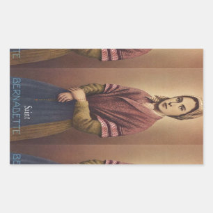 SAINT BERNADETTE RECTANGULAR STICKER