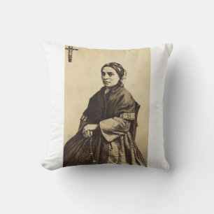 Saint Bernadette Soubirous Fine Art Cushion
