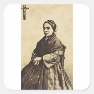 Saint Bernadette Soubirous Fine Art Square Sticker