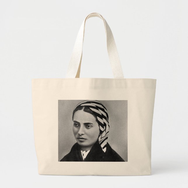 SAINT BERNADETTE SOUBIROUS LARGE TOTE BAG (Front)