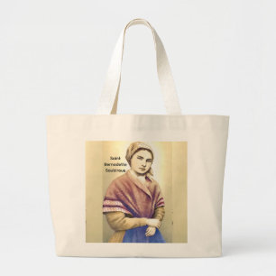 Saint Bernadette Soubirous Large Tote Bag