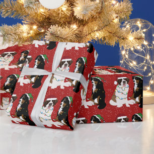 Saint Bernard and Bernese Mountain Dog  Wrapping Paper