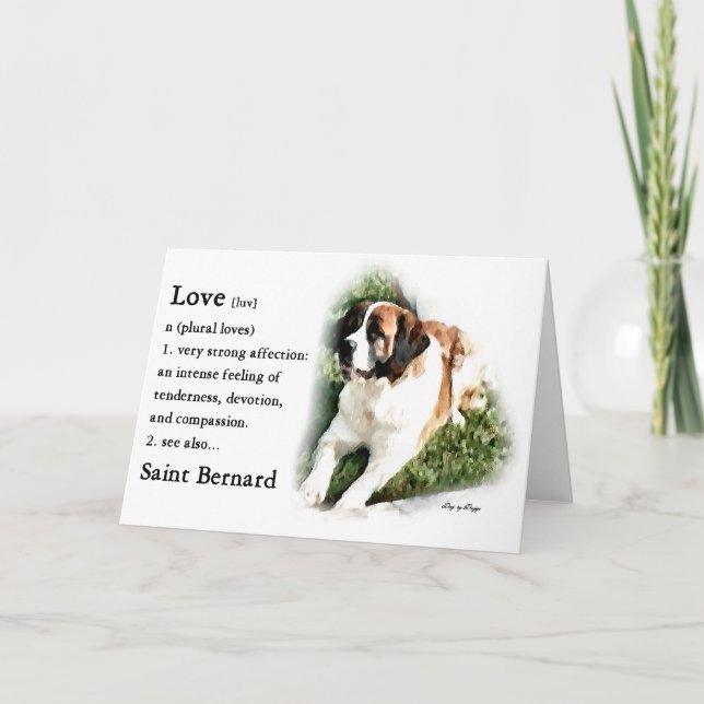Saint Bernard Art Gifts Card (Front)