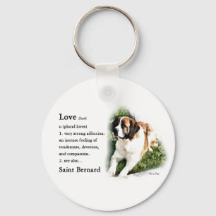 Saint Bernard Art Gifts Key Ring