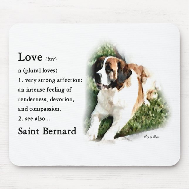 Saint Bernard Art Gifts Mouse Pad (Front)