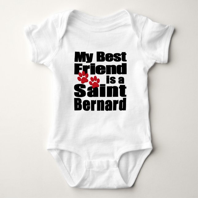 Saint Bernard Best Friend Baby Bodysuit (Front)