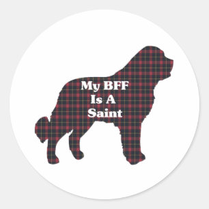 Saint Bernard BFF Saint icker Classic Round Sticker