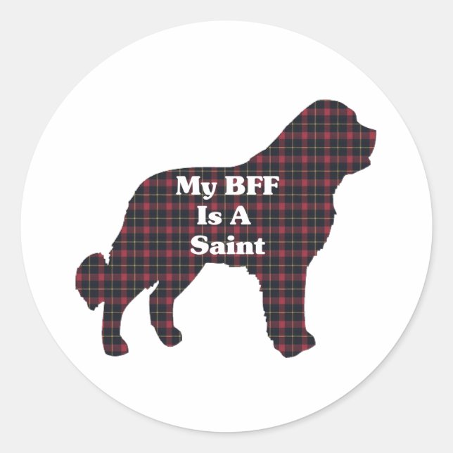 Saint  Bernard BFF Saint icker Classic Round Sticker (Front)