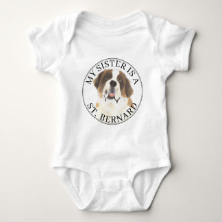 Saint Bernard Big Sister Baby Bodysuit