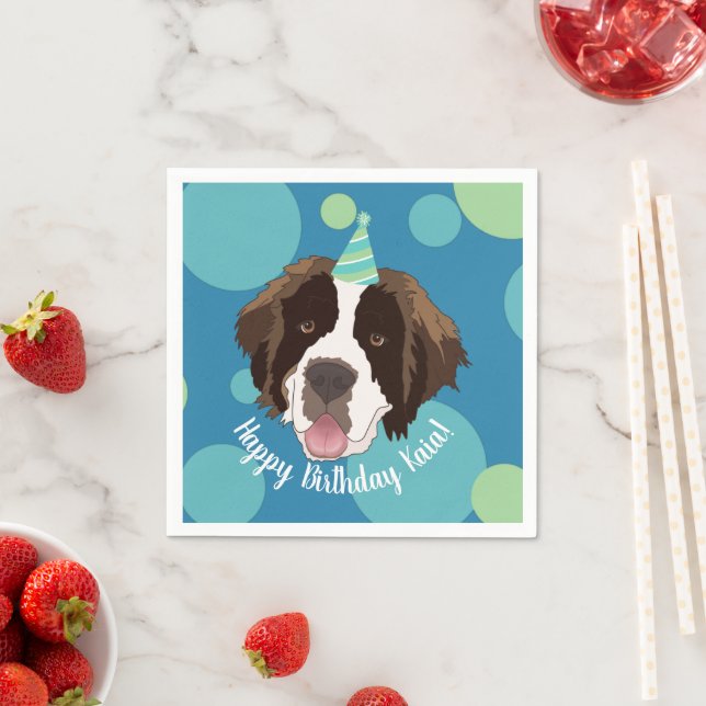 Saint Bernard Birthday  Napkin (Insitu)