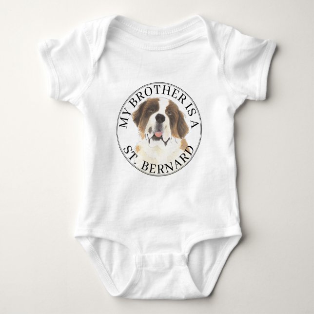 Saint Bernard Brother Baby Bodysuit (Front)