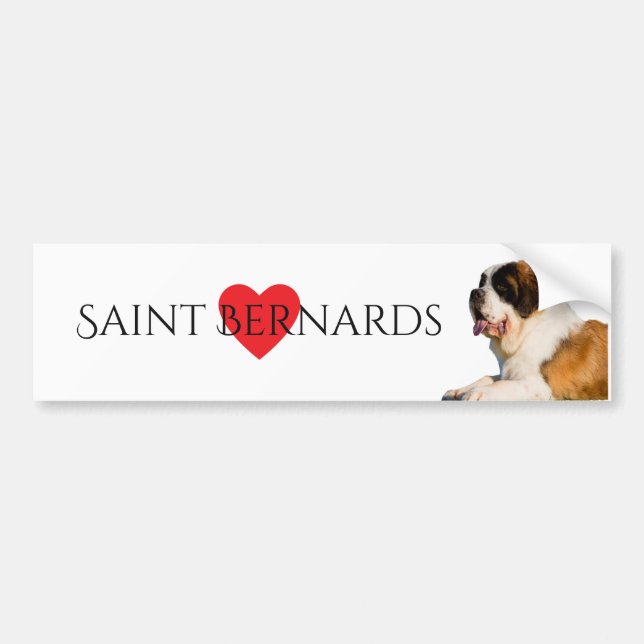 Saint Bernard Bumper Sticker (Front)