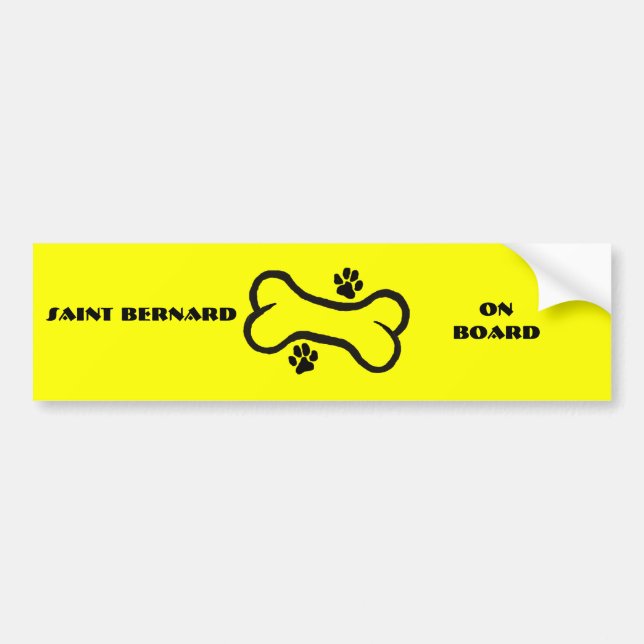 Saint Bernard Bumper Sticker (Front)